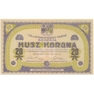 Somorja / Hadifogolytábor 1916. január. 15. 20K két nagybetűs sorozat és arab sorszám DD 0061 T...