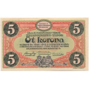 Zalaegerszeg / hadifogolytábor 1916. augusztus 15. 5K arab sorozat és sorszámmal, 10 0311 T:AU / Hungary ...
