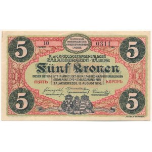 Zalaegerszeg / hadifogolytábor 1916. augusztus 15. 5K arab sorozat és sorszámmal, 10 0311 T:AU / Hungary ...