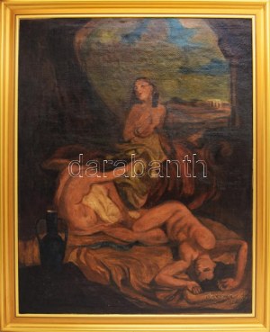 Vydai Brenner Nándor (1903-?): Női aktok. Olaj, vászon. Jelezve jobbra lent. Hátoldalán M. kir. Bocskay István 11...