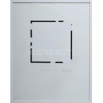 Wolsky András (1969-): Random-surface No. 4/A, 2021. Akril, kollázs, papír, jelzett. Üvegezett fakeretben. 21x21 cm...