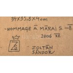 Zoltán Sándor (szül. Balássy Zoltán, 1943-2015): Hommage á Márai Sándor II. Vegyes technika, kollázs, dobozmű...