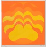 Fajó János (1937-2018): Formaünnep, 1987. Szitanyomat, papír, jelzett. Számozott: 49/130. 31,5x31,5 cm...