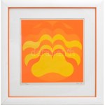 Fajó János (1937-2018): Formaünnep, 1987. Szitanyomat, papír, jelzett. Számozott: 49/130. 31,5x31,5 cm...
