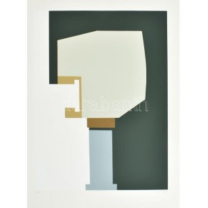 Mark (Márkus), Anna (1928-): Geometria, 1990. Szitanyomat, papír, jelzett, számozott (8/40). 45,5x34 cm ...
