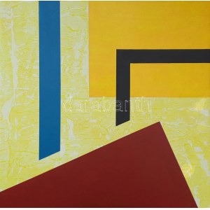 Győrffy Sándor (1951-): Magaslat, 2024. Akril, vászon, jelzett a hátoldalán. 60×60 cm. / Sándor Győrffy (1951-): Height...