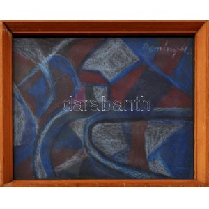 Demény Miklós (1939-2010): Geometrikus formák. Kréta, papír, jelzett. Üvegezett fakeretben. 22x27...