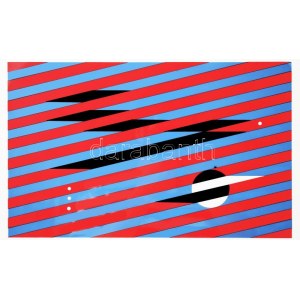 Laloy, Yves (1920-1999), francia művész: Kompozíció. Szitanyomat, papír, jelzett, 23,5x37,5 cm / Screenprint on paper...