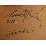 Haraszty István (1934-2022): Sziporka II, 2010. Akril, farost, jelezve jobbra lent, a hátoldalán autográf felirattal...