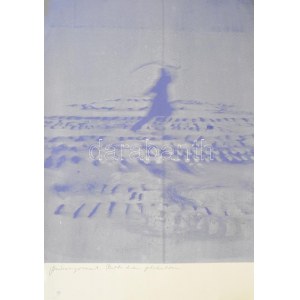 Bukta Imre (1952-): Cím nélkül (plakátterv), 1980. Szitanyomat, papír, jelezve balra és középen lent: Próbanyomat...