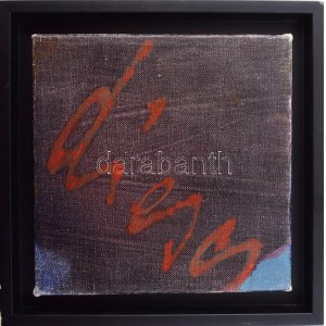 Lakner László (1936-): Max Ernst Fragmente (Max Ernst töredékek), 1980. Olaj, vászon, jelzett a hátoldalán...