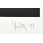 Joláthy Attila (1927-1998): Kristálypalota, 1993. Szitanyomat, papír, jelzett, művészpéldány 8/20 E.A. számozással...