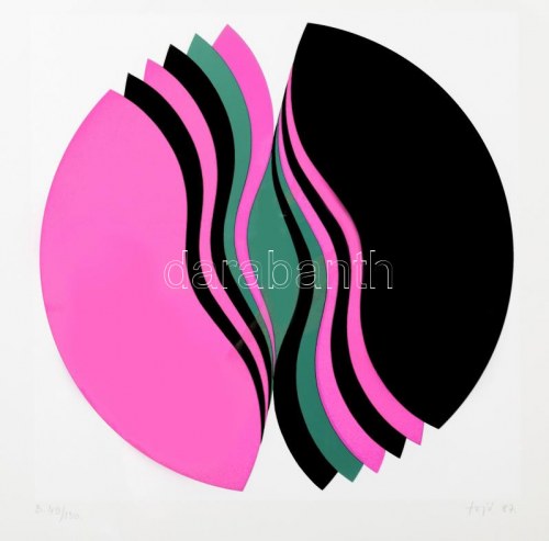 Fajó János (1937-2018): Mélység, 1987. Szitanyomat, papír, jelzett. Számozott: 49/130. 31,5x31,5 cm...
