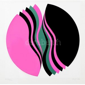 Fajó János (1937-2018): Mélység, 1987. Szitanyomat, papír, jelzett. Számozott: 49/130. 31,5x31,5 cm...