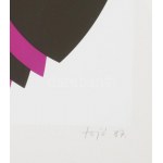 Fajó János (1937-2018): Mélység, 1987. Szitanyomat, papír, jelzett. Számozott: 49/130. 31,5x31,5 cm...