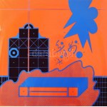 Bak Imre (1939-2022): Geometria és gesztus (cím nélkül), 1980-as évek. Szitanyomat, papír, jelzés nélkül. 55x55 cm...