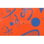 Bak Imre (1939-2022): Geometria és gesztus (cím nélkül), 1980-as évek. Szitanyomat, papír, jelzés nélkül. 55x55 cm...