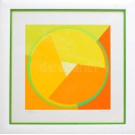 Fajó János (1937-2018): Forgó III., 1987. Szitanyomat, papír, jelzett. Számozott: 40/130. 31,5x31,5 cm...