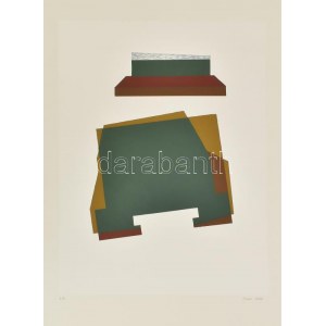 Mark (Márkus), Anna (1928-): Geometrikus kompozíció. Szitanyomat, papír, jelzett, művészpéldány E.A. jelzéssel...