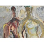 Tóth Menyhért (1904-1980): Kettős alak, 1959 körül. Olaj, vászon. Jelezve balra lent: TM...