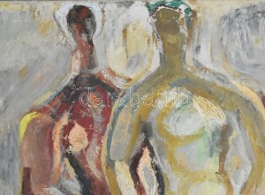 Tóth Menyhért (1904-1980): Kettős alak, 1959 körül. Olaj, vászon. Jelezve balra lent: TM...