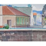 Neuberger István (1953-): Hidegkuti híd, 2007. Olaj, farost. Jelezve jobbra lent: Neuberger 07...