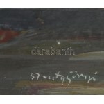 Szentgyörgyi Kornél (1916-2006): Balaton. Olaj, farost, jelezve jobbra lent, hátoldalán Képcsarnok Vállalat címkéje...