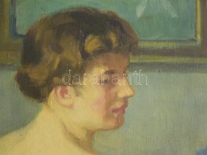 Mácsai István (1922- 2005): Női hátakt, 1950. Olaj, vászon, jelezve balra lent (Mácsai 50)...