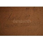 Xantus Gyula (1919-1993): Faunok délutánja. Akril, farost. Jelezve jobbra lent...