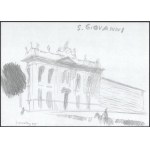 Szemethy Imre (1945-): Római egységcsomag, 41 db rajz római épületekről, helyszínekről, 1993. Ceruza, papír...