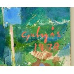 Gulyás Dénes (1927-2003): Vitorlások Balatonföldvárnál (1978-1984). Olaj, farost, jelezve balra lent és jobbra lent...