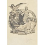 Franz von Bayros (1866-1924): Erotikus ex libris Eugene Ringer, Budapest. Heliogravür, papír, jelzett. Üvegezett...