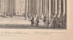 1763 [A Vatikáni Szent bazilika belseje. Rézmetszet.] Giuseppe Vasi (1710-1782) Veduta Intiera del Portico avanti l...