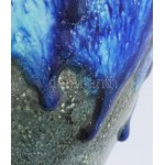 Bod Éva (1924-2004): Csorgatott mázas kínáló. Jelzett, minimális kopással, 35x13x15 cm /// Éva Bod (1924?2004): Drip...
