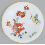 cca 20. sz. eleje, Meissen Kakiemon csésze alátéttel. Jelzett, kézzel festett, csészén repedéssel, d: 12 cm, m: 9...