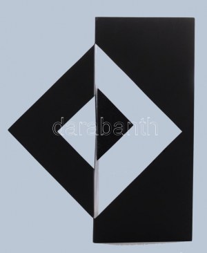 Fajó János (1937-2018): Sík szobor II. 1969, festett alumínium objekt, 40x19x37 cm, minimális kopással...
