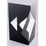 Fajó János (1937-2018): Sík szobor II. 1969, festett alumínium objekt, 40x19x37 cm, minimális kopással...