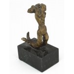 Salvador Dalí (1904-1989): A győzelem angyala. Bronz, márvány talapzaton, számozott: 1200, jelzett, m...