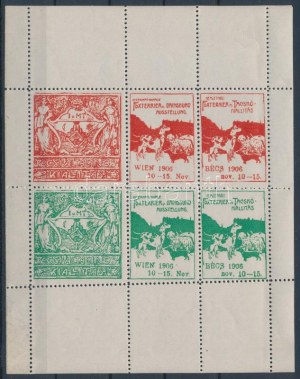 1906 Nemzetközi foxterrier és tacskó kiállítás Bécs, kétnyelvű levélzáró kisív ...