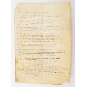 cca 1373-1460 Lap egy isztriai konfraternitás lajstromkönyvéből. A konfraternitások vallásos társulatok voltak a közép...