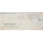 1880 Bécs, I. Ferenc József által kibocsátott kamarási kinevezés Michael Elek de Pazony részére...