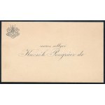 1908 Dr. marosséllyei Kacsóh Pongrác (1873-1923) zeneszerző autográf sorai és aláírása saját névjegykártyáján...