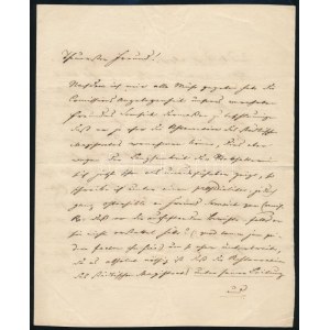 cca 1920 Nagyapponyi gróf Apponyi Albert (1846-1933) német nyelvű levele ismeretlen barátjának. Apponyi beszámol...