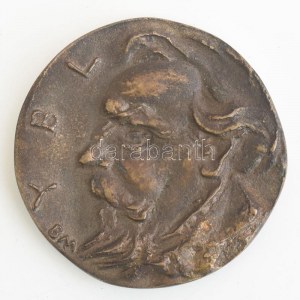 1966 Bíró Márton (1930-1995) építész részére adományozott Ybl Miklós-díj. Öntött bronz plakett, emlékérem. Tervező...