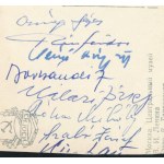 cca 1965 Magyar katonai vezetők által aláírt képeslap Fock Jenő részére, Czinege Lajos, Rácz Sándor, Csémi Károly...