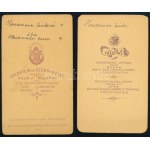 cca 1870 Hauszmann Sándor (1848-1906) építész, valamint felesége, Kláringer Berta és idősebb fiuk, Imre...