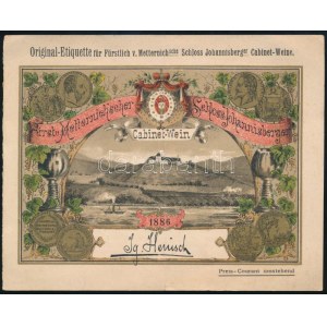 1907 A Metternich borászat reklám kártyája. Hajtásnyommal / 1907 Advertising card for the Metternich winery...