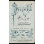 cca 1900-1910 A francia 17. gyalogezred (17e régiment d'infanterie) katonájának portréja, vizitkártya J. B. Haton ...