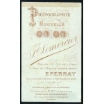 cca 1910 A francia 31. dragonyosezred (31e régiment de dragons) katonájának portréja, vizitkártya Ferdinand Lemercier ...