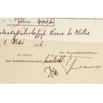 1916 S. M. Schiff Alpha hajó fedélzetén kiállított kimutatás 13 torpedóhajónak juttatott pénzösszegekről...